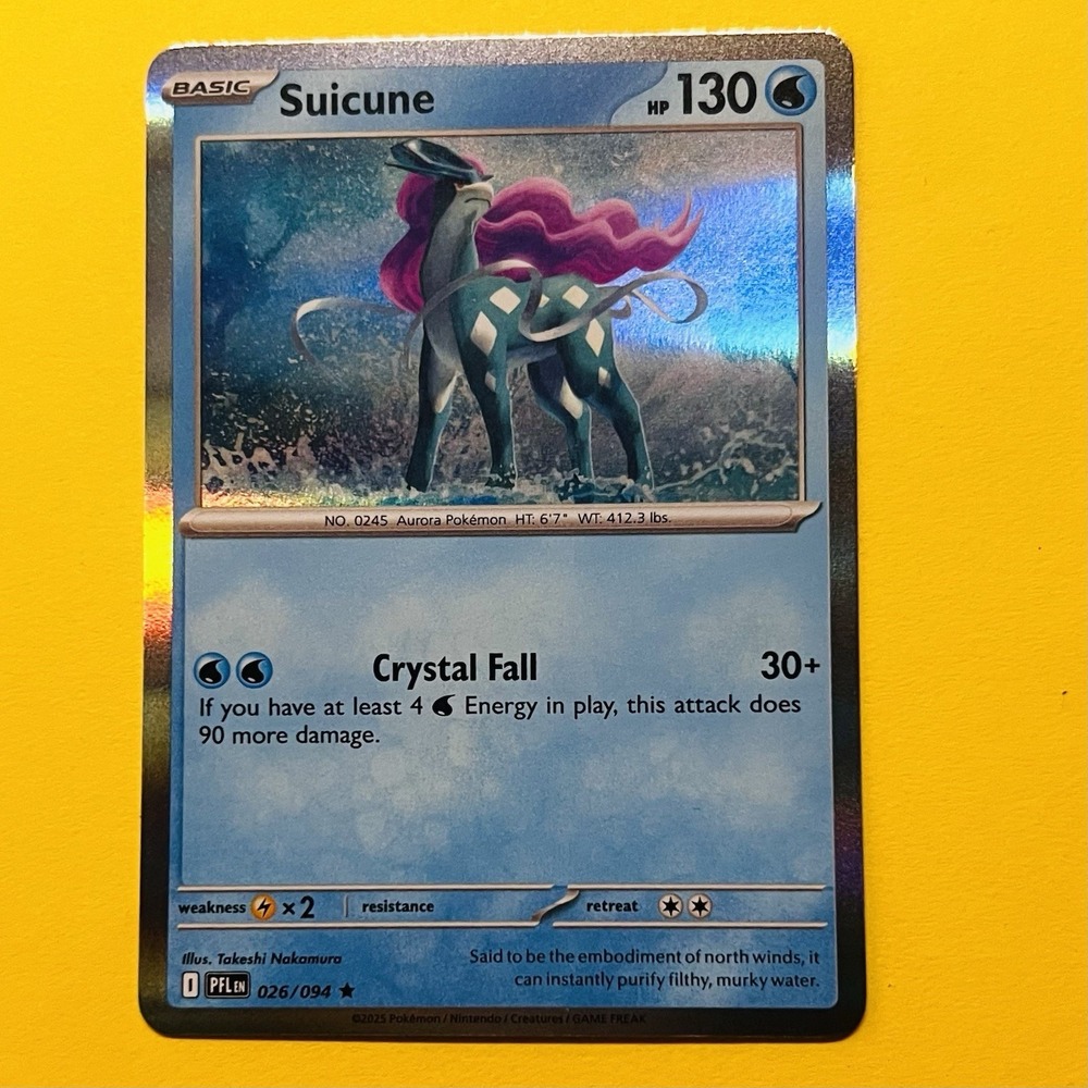 Pokemon Suicune Cosmos Holo Rare Card Knockout Collection 026/094 NM